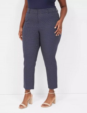 Lane Bryant 4-Season Slim Ankle Broek Dames Donkerblauw | HLT250OO