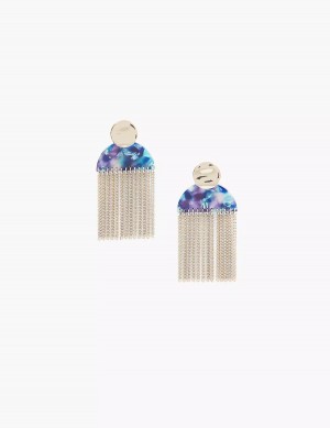 Lane Bryant Blue Tassel Drop Oorbellen Dames Zilver | SWQ2725VW