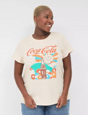 Lane Bryant Coca-Cola Graphic Tee T-shirts Dames Room Wit | WTT7070PM