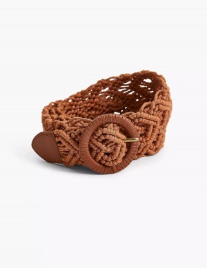 Lane Bryant Faux-Leather Macrame Riemen Dames Bruin | SKY8784DK