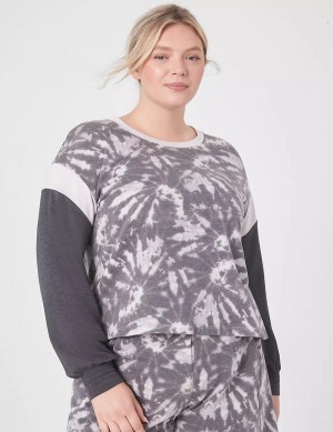 Lane Bryant LIVI CozySoft Long-Sleeve Crew-Neck Sweatshirts Dames Grijs Gekleurd | HAX5574LP