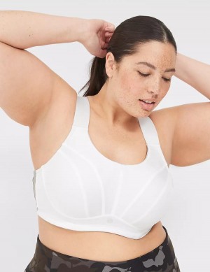 Lane Bryant LIVI Max Support Wicking Underwire Sport BH Dames Wit | DPH2023CM