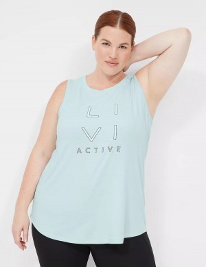 Lane Bryant LIVI Recycled LIVI Soft Logo Graphic Tanktop Dames Lichtgroen | MBN8922JW