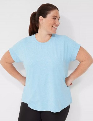 Lane Bryant LIVI Soft Crew-Neck Recycled Tee T-shirts Dames Blauw | ZAJ351BW