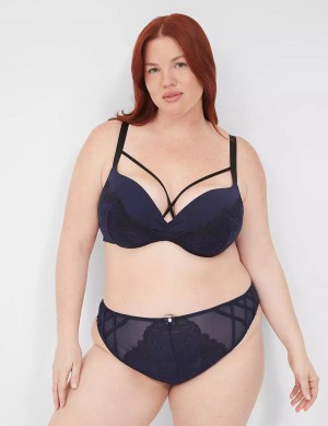 Lane Bryant Lace Max Boost Plunge Bralettes Dames Blauw | YRO5492RV