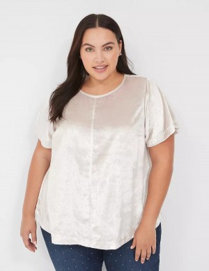 Lane Bryant Lurex Boatneck Swing Top T-shirts Dames Grijs | HNM3813PQ