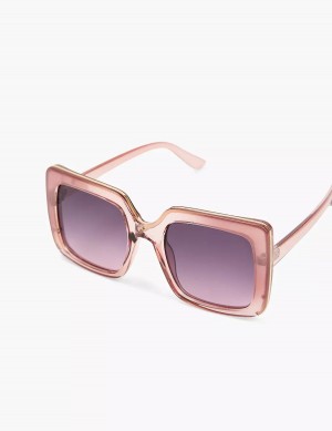 Lane Bryant Mauve With Goldtone Trim Square Zonnebril Dames Paars | IYV1543RU