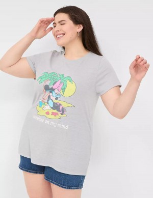 Lane Bryant Minnie Sunshine On My Mind Graphic Tee T-shirts Dames Grijs | YJD256JT