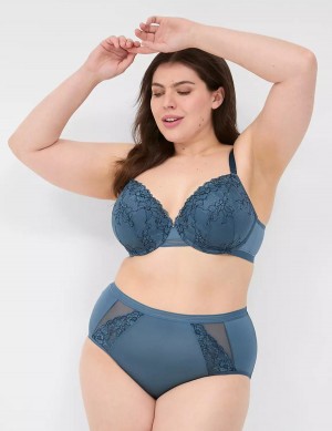 Lane Bryant Modern Romance Lightly Lined Demi Bralettes Dames Blauw Grijs | DEN1564HL