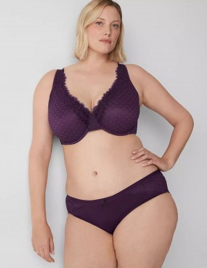 Lane Bryant No-Show Lace-Back Hipster Panty Dames Paars | TMC1133LX