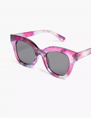 Lane Bryant Pink & Purple Watercolor Cateye Zonnebril Dames Roze | BTK372MX