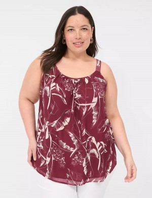 Lane Bryant Scoop-Neck Cami Tanktop Dames Bordeaux | HPR8292GK
