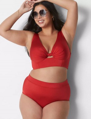 Lane Bryant Shimmer Swim Slips Dames Rood | XPE865DD
