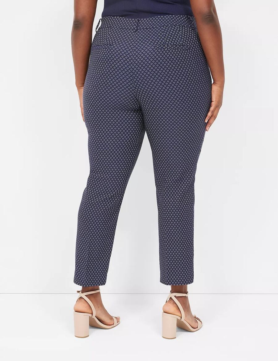 Lane Bryant 4-Season Slim Ankle Broek Dames Donkerblauw | HLT250OO
