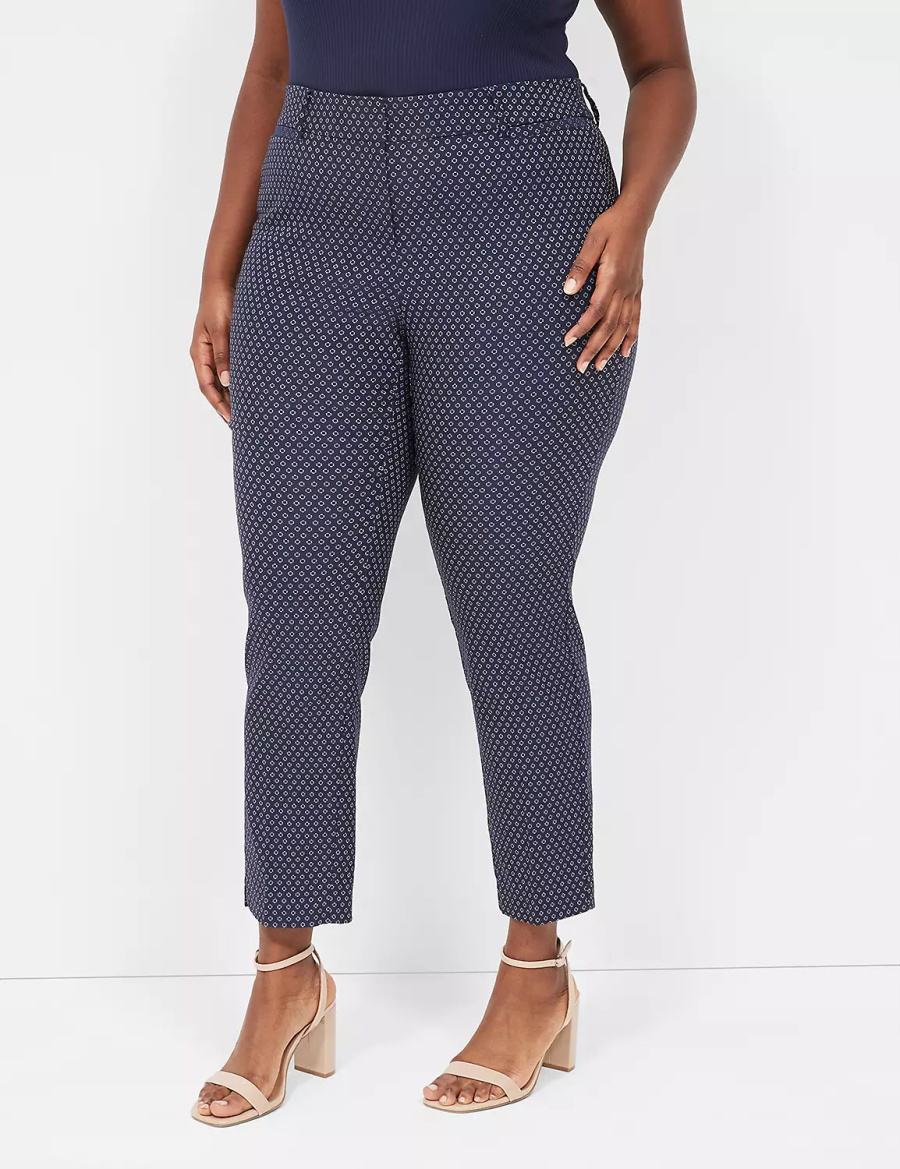 Lane Bryant 4-Season Slim Ankle Broek Dames Donkerblauw | HLT250OO