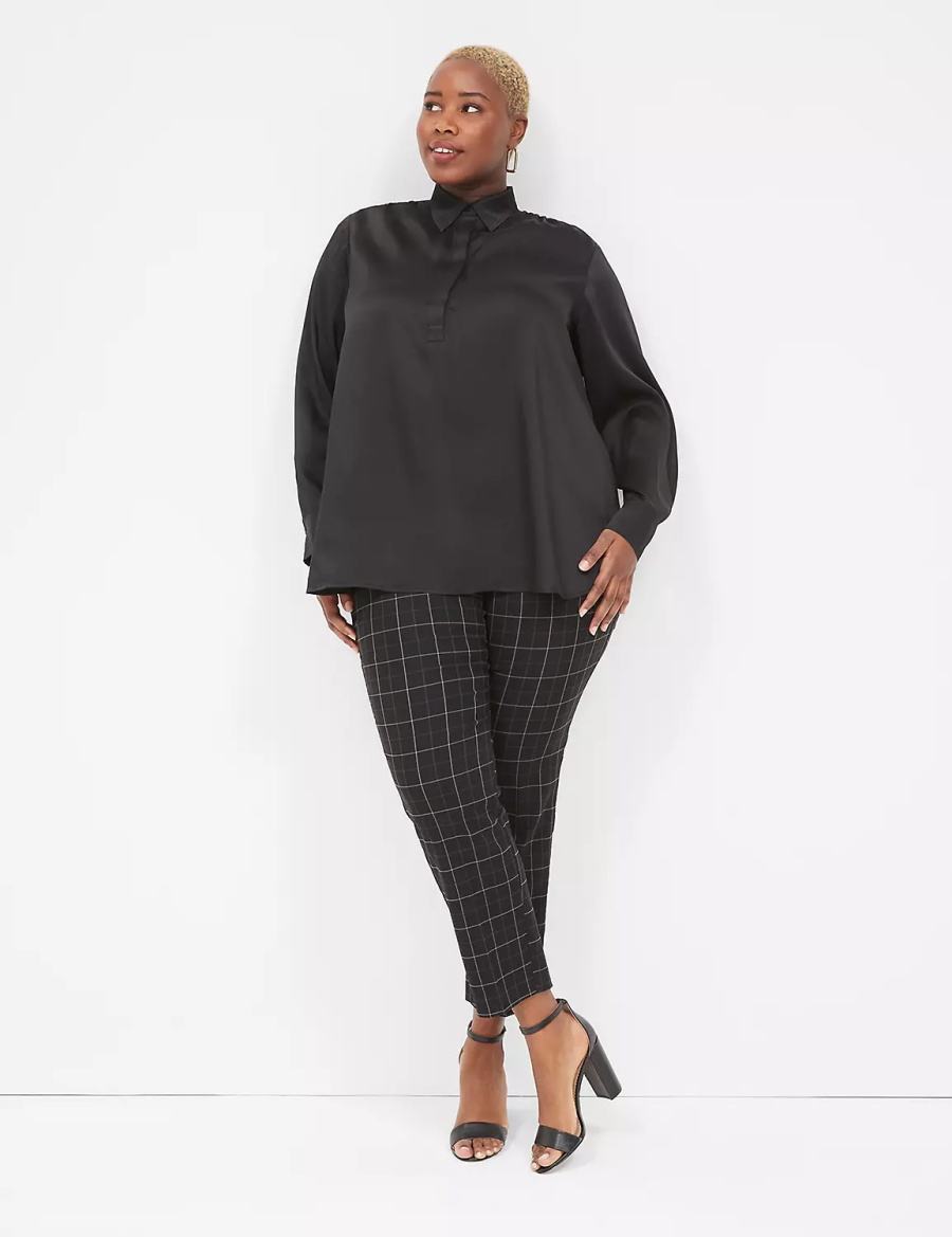 Lane Bryant 4-Season Slim Ankle Broek Dames Room Blauw | JDN6024TK