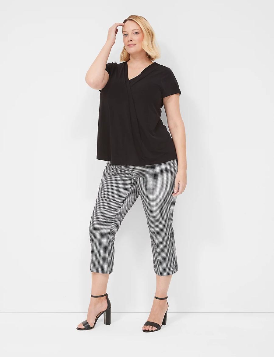 Lane Bryant 4-Season Slim Capri Broek Dames Zwart | OCF2052ED