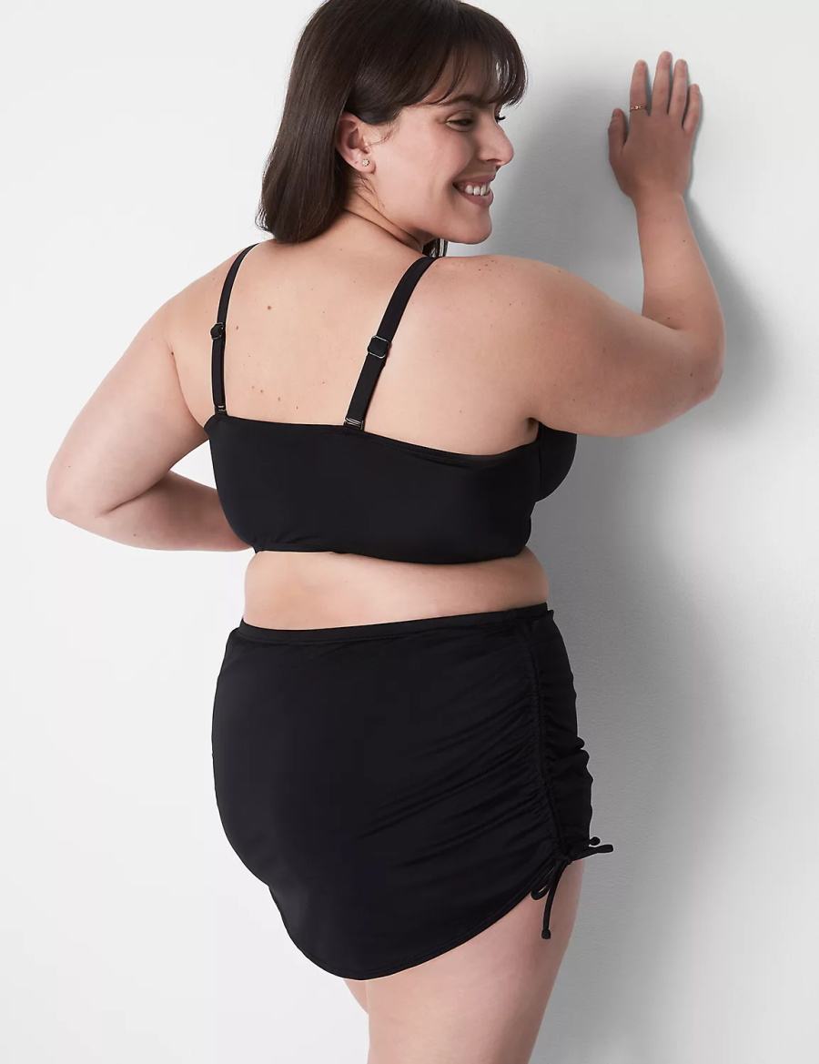 Lane Bryant Adjustable Swim Rokken Dames Zwart | WFN1464QL