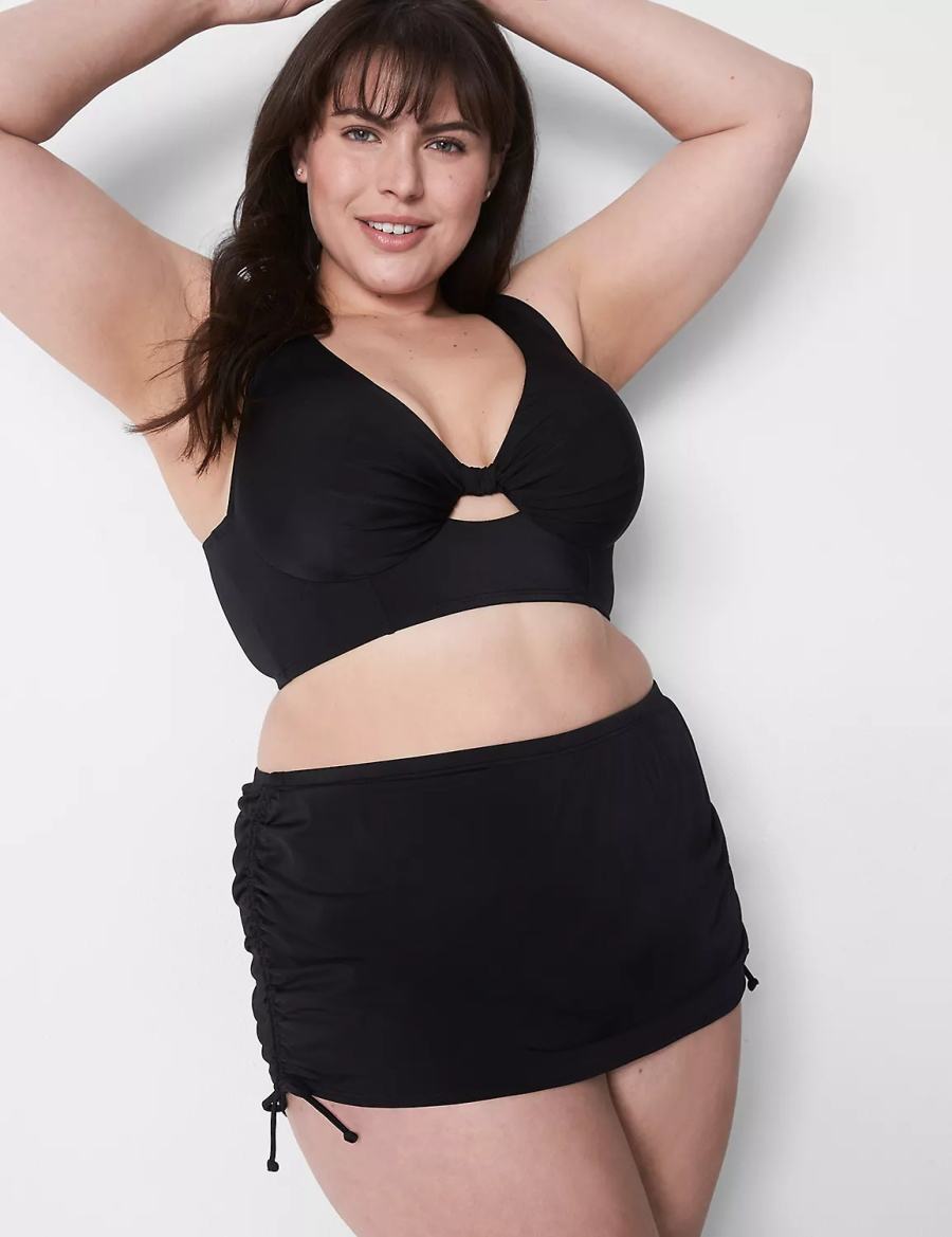 Lane Bryant Adjustable Swim Rokken Dames Zwart | WFN1464QL