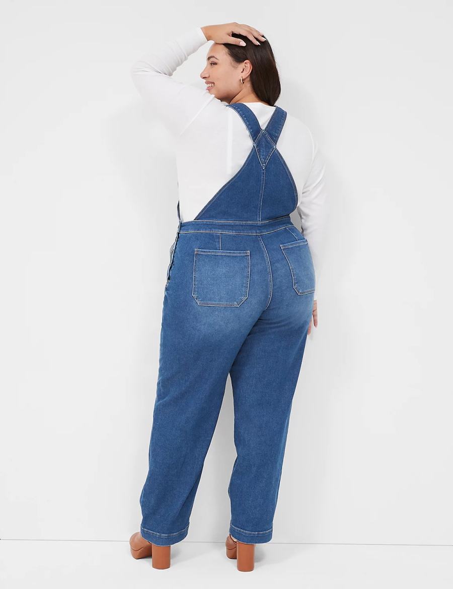 Lane Bryant Authentic Straight Leg Denim Overall Dames Blauw | PNC3027AT