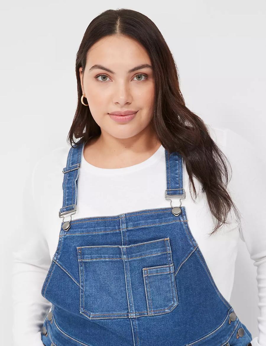Lane Bryant Authentic Straight Leg Denim Overall Dames Blauw | PNC3027AT