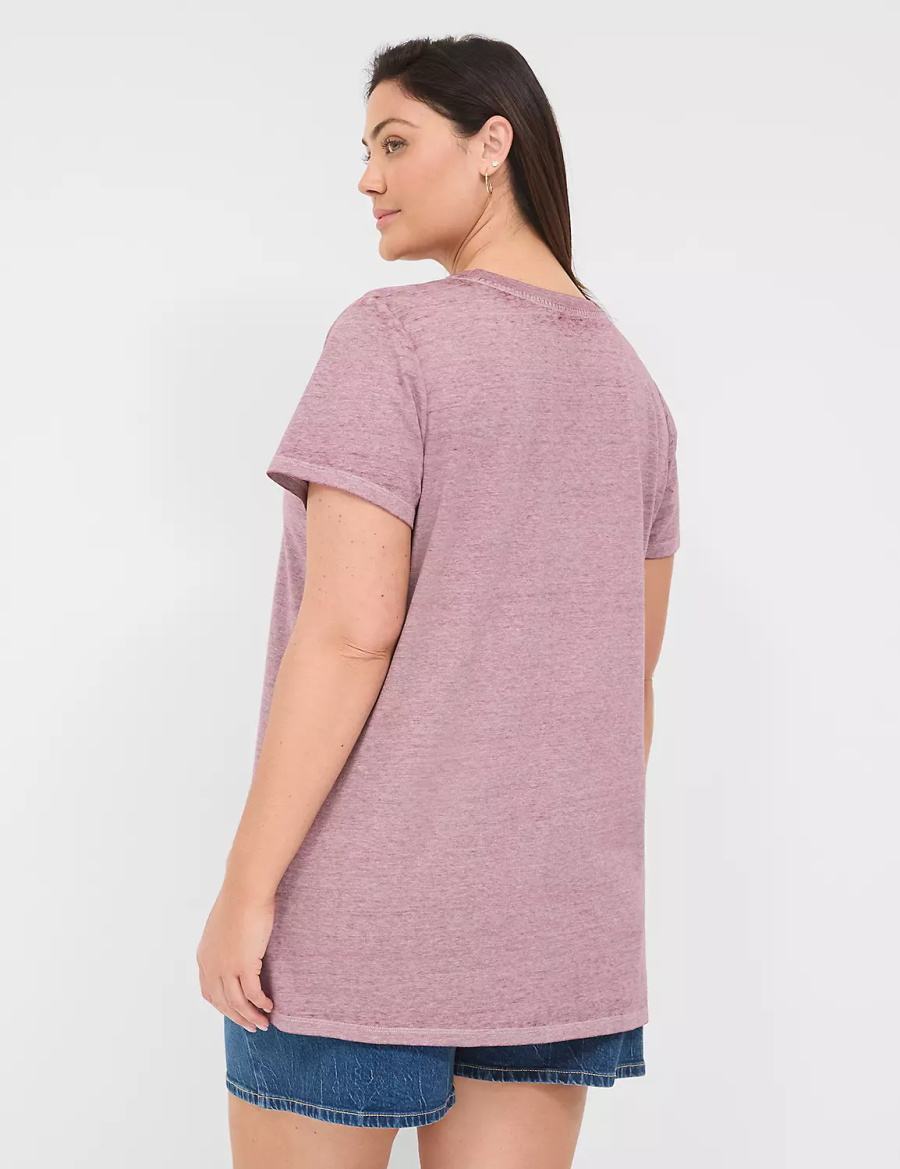 Lane Bryant Blessed Graphic Tee T-shirts Dames Dieppaars | LTB7535HN