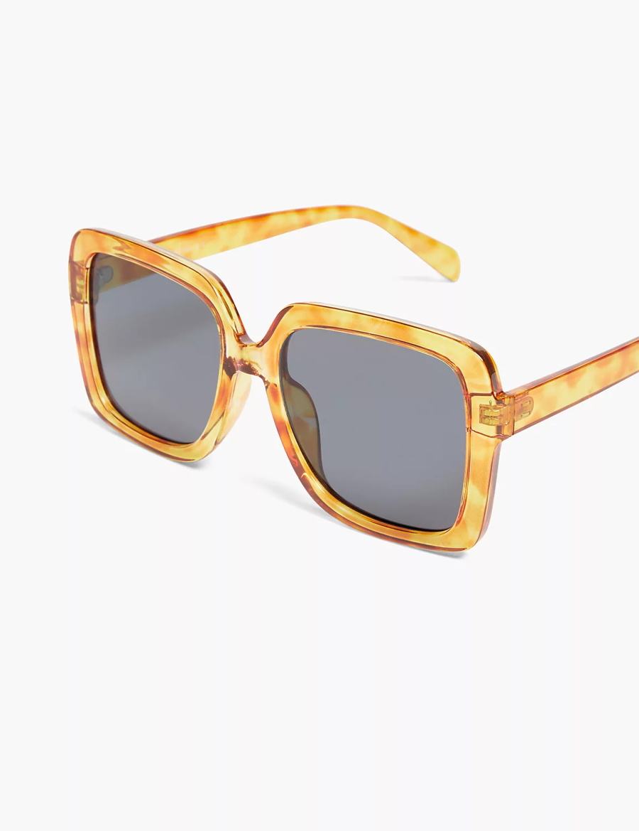 Lane Bryant Blonde Tortoiseshell Print Square Zonnebril Dames Geel | COK7545AX