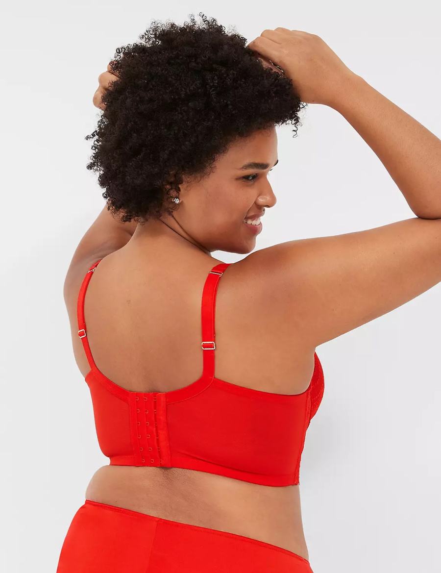 Lane Bryant Boost Longline Balconette BH Dames Rood | WAB7574PR