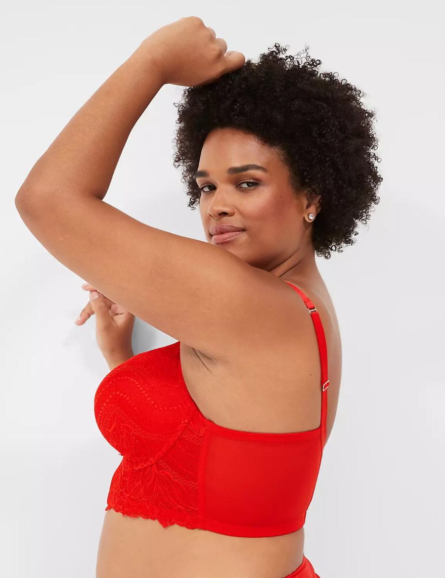 Lane Bryant Boost Longline Balconette BH Dames Rood | WAB7574PR