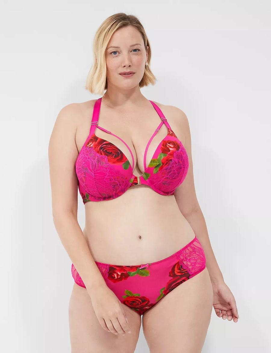 Lane Bryant Boost Plunge Bralettes Dames Roze Fuchsie | HUK949VF