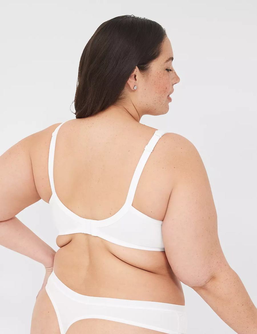 Lane Bryant Boost Plunge With Lace Bralettes Dames Wit | VSR1025YR