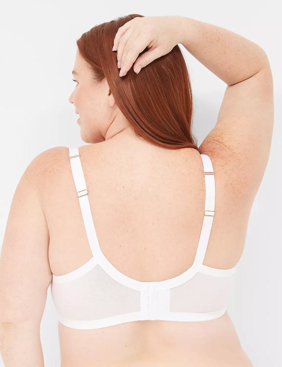 Lane Bryant Bow-Front Sheer Unlined Balconette BH Dames Wit | HBB7757UY