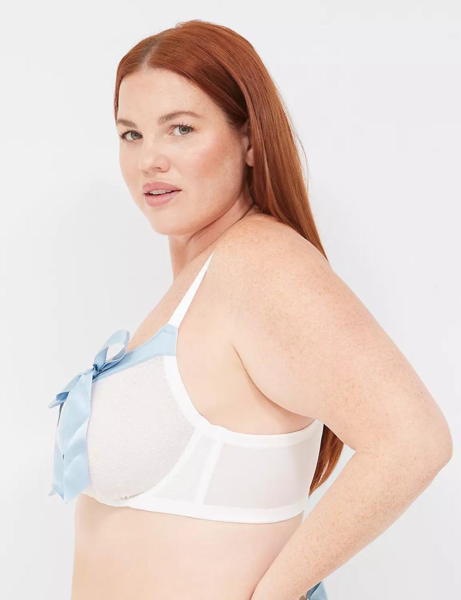 Lane Bryant Bow-Front Sheer Unlined Balconette BH Dames Wit | HBB7757UY