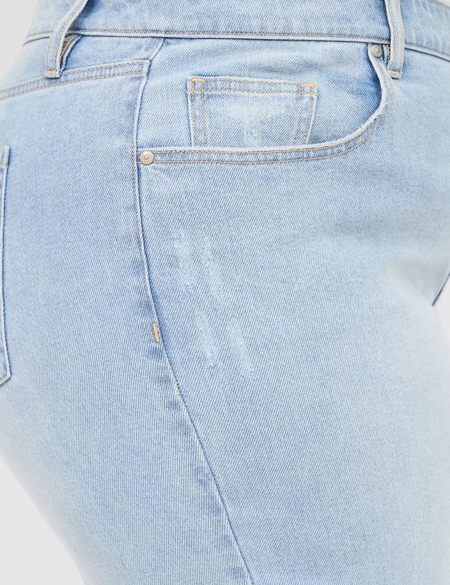 Lane Bryant Boyfriend Fit Capri With Embroidery Jeans Dames Lichtblauw | DUU9682BD