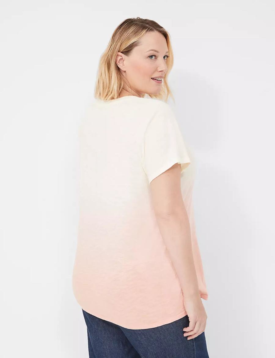 Lane Bryant Butterflies Graphic Tee T-shirts Dames Wit Oranje | ARG7539HB