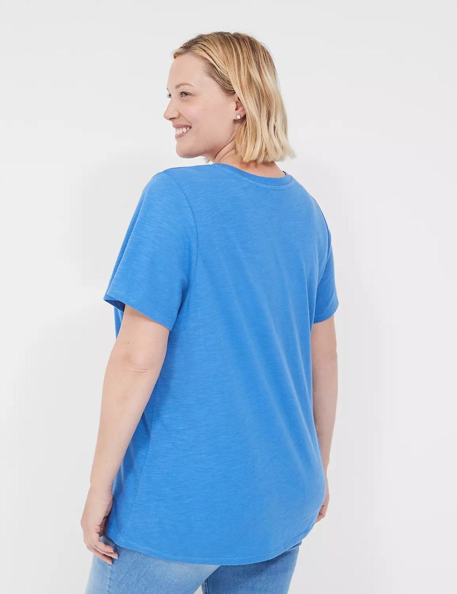 Lane Bryant Cities Graphic Tee T-shirts Dames Blauw | UWM5627HT