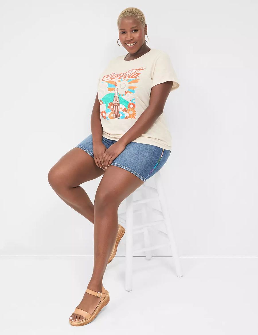 Lane Bryant Coca-Cola Graphic Tee T-shirts Dames Room Wit | WTT7070PM
