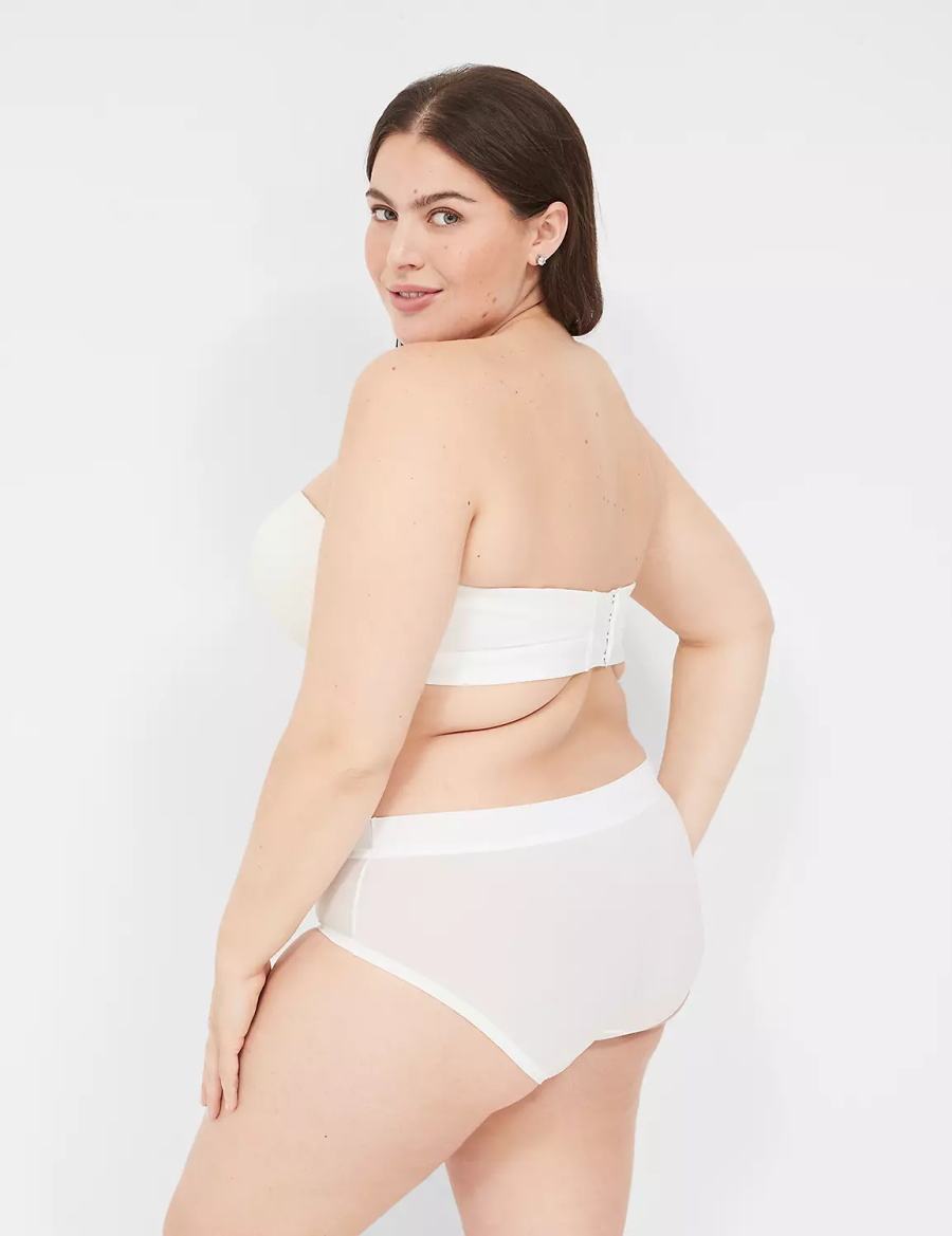 Lane Bryant Comfort Bliss Lightly Lined Multi-Way With Lace Strapless BH Dames Wit | IDF7653IP