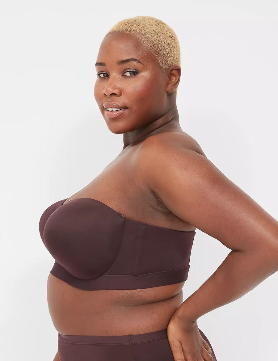 Lane Bryant Comfort Bliss Lightly Lined Multi-Way Strapless BH Dames Chocola Paars | PAT5318MS