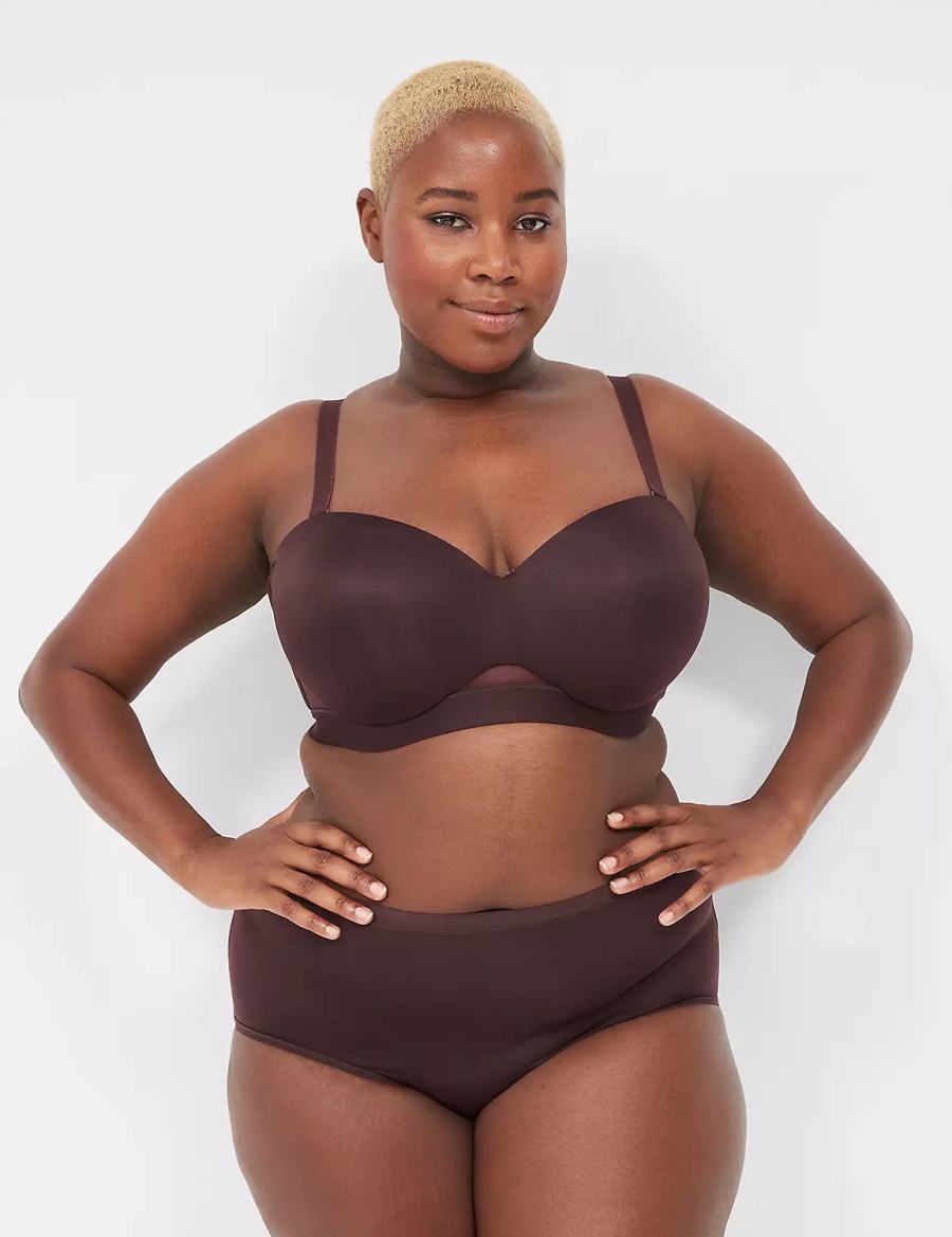 Lane Bryant Comfort Bliss Lightly Lined Multi-Way Strapless BH Dames Chocola Paars | PAT5318MS