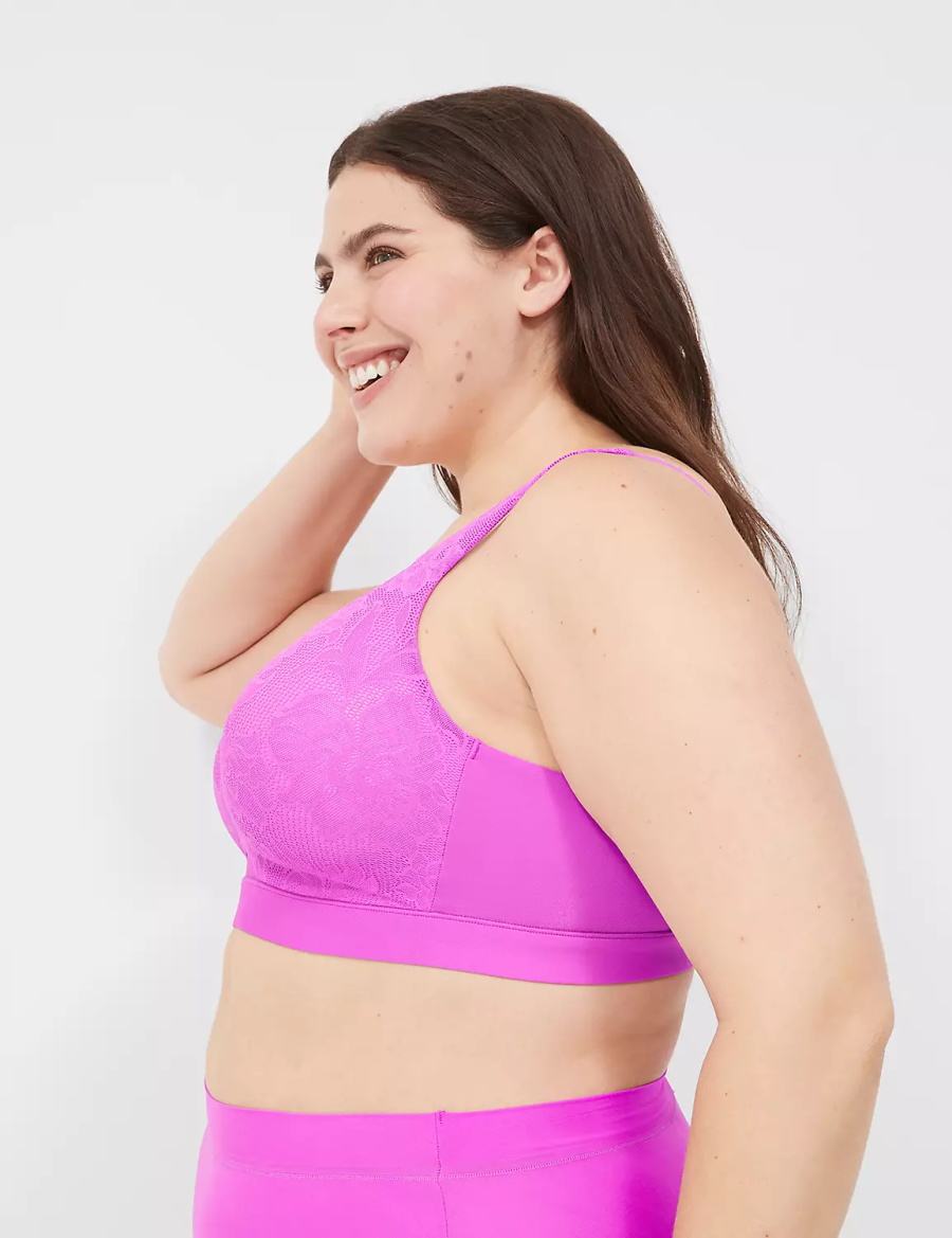 Lane Bryant Comfort Bliss Lightly Lined No-Wire Bralettes Dames Lichtpaars | SML823WZ