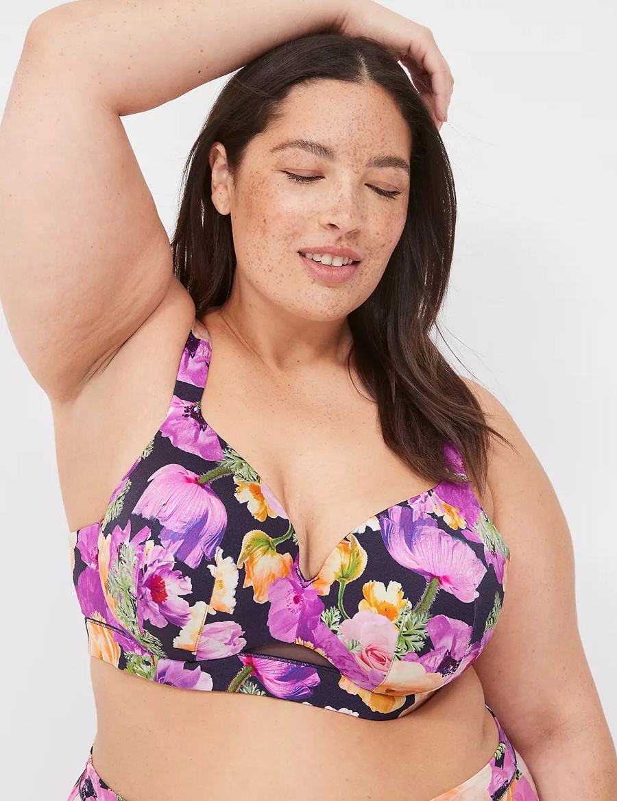 Lane Bryant Comfort Bliss Lightly Lined Full Coverage Bralettes Dames Blauw | QZW2166RN