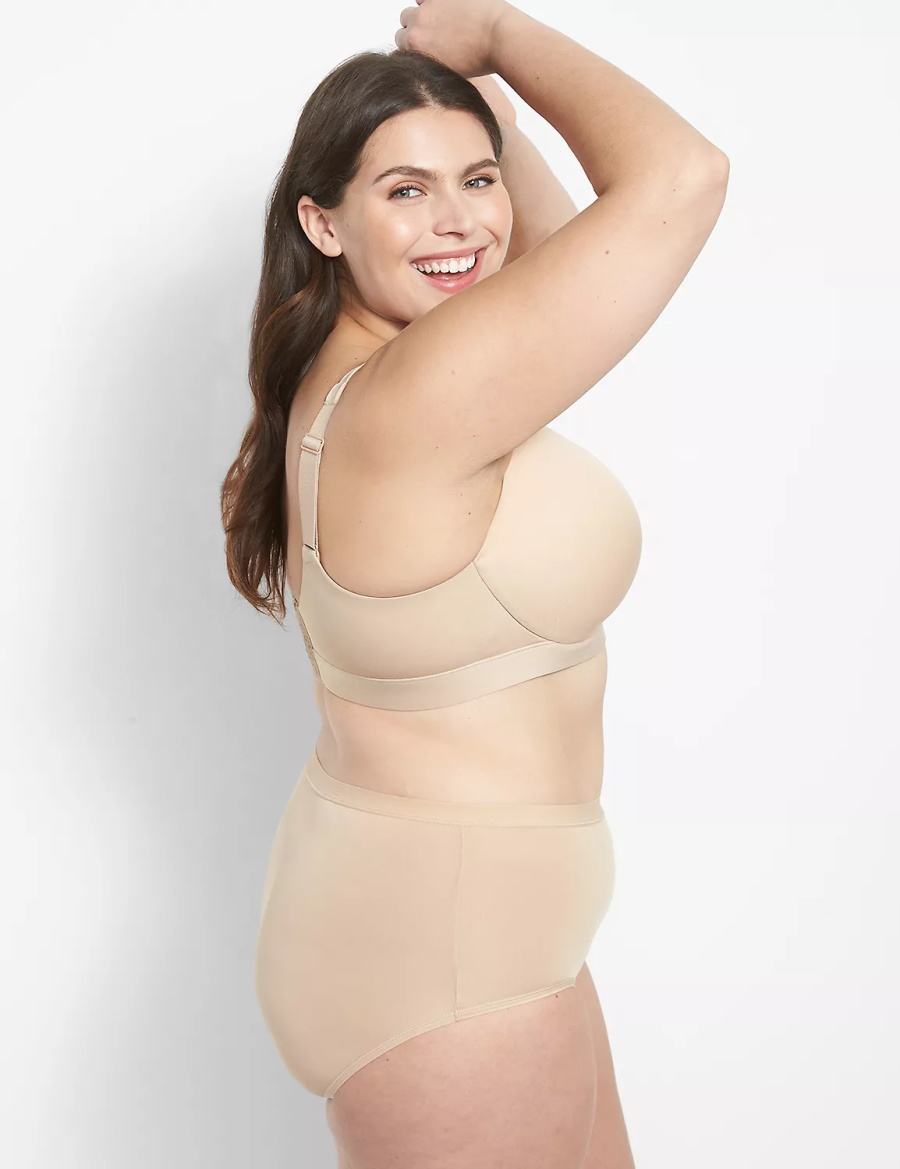 Lane Bryant Comfort Bliss Lightly Lined Full Coverage Bralettes Dames Beige | UBL9970RQ