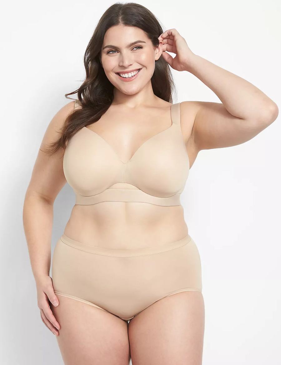 Lane Bryant Comfort Bliss Lightly Lined Full Coverage Bralettes Dames Beige | UBL9970RQ