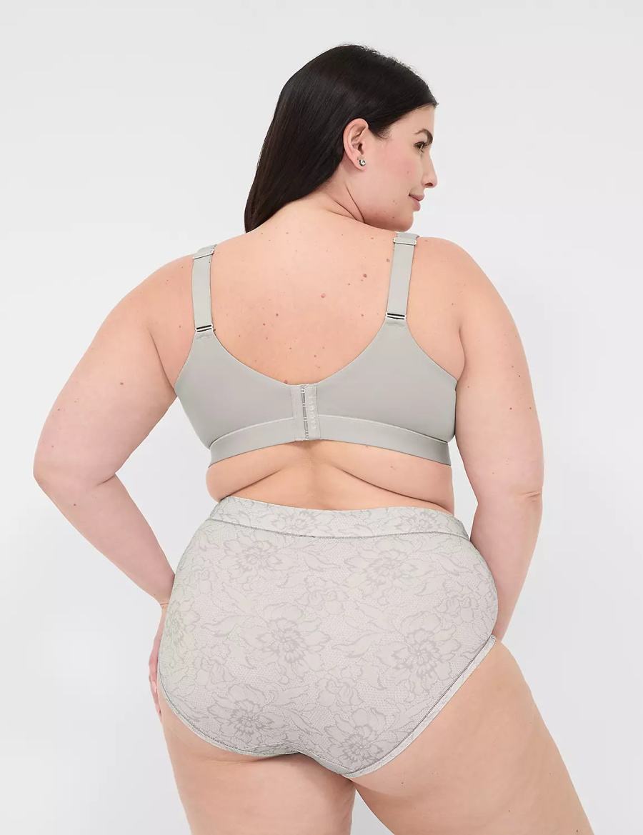 Lane Bryant Comfort Bliss Lightly Lined Full Coverage With Lace Bralettes Dames Grijs | ZPB4080DX