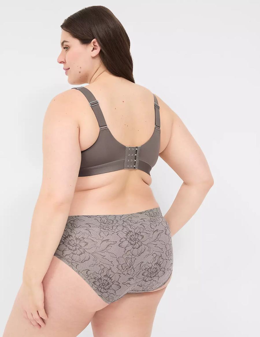 Lane Bryant Comfort Bliss Lightly Lined With Lace Balconette BH Dames Donkergrijs | KGD549UH