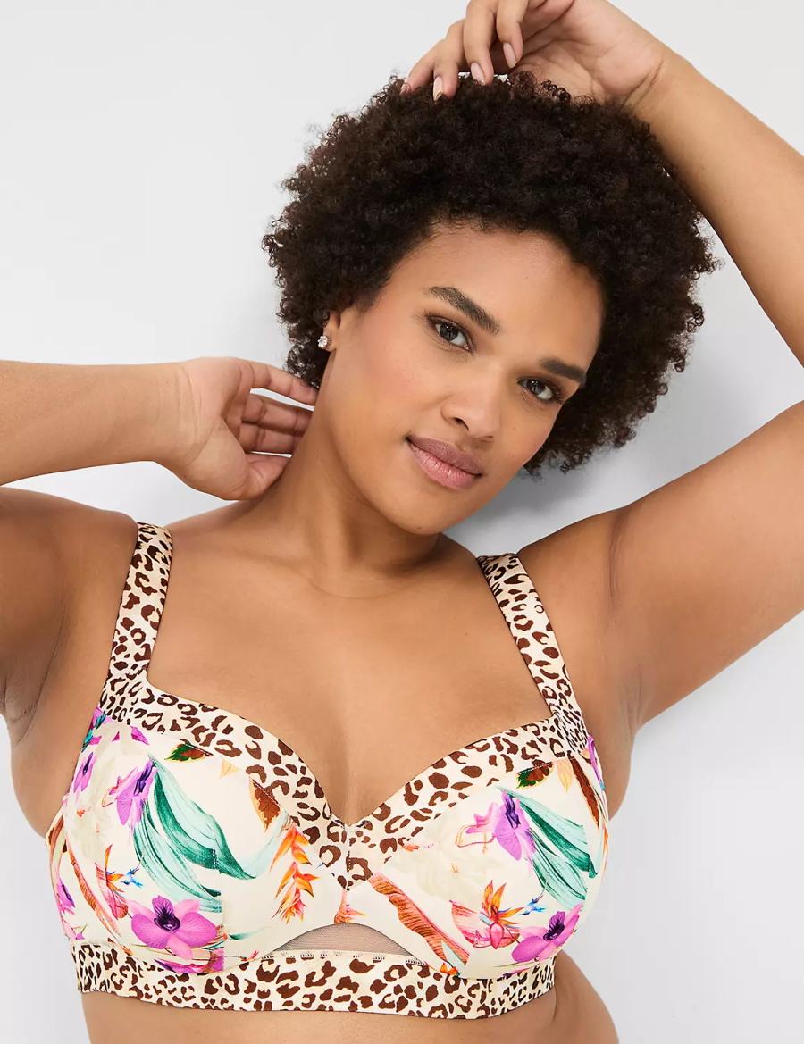Lane Bryant Comfort Bliss Lightly Lined Balconette BH Dames Wit Gekleurd | ZYP4346LF