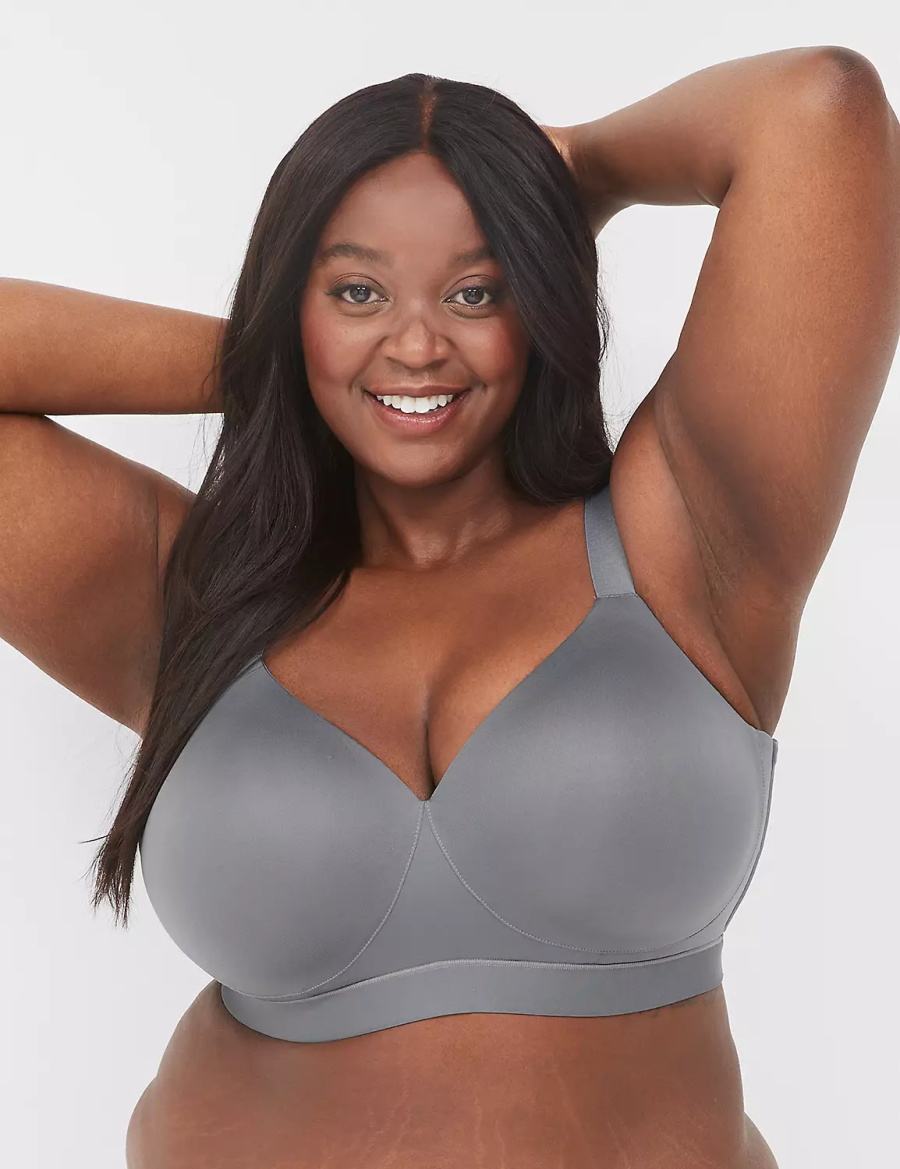 Lane Bryant Comfort Bliss No-Wire Lounge Bralettes Dames Donkergrijs | JGI9684YG