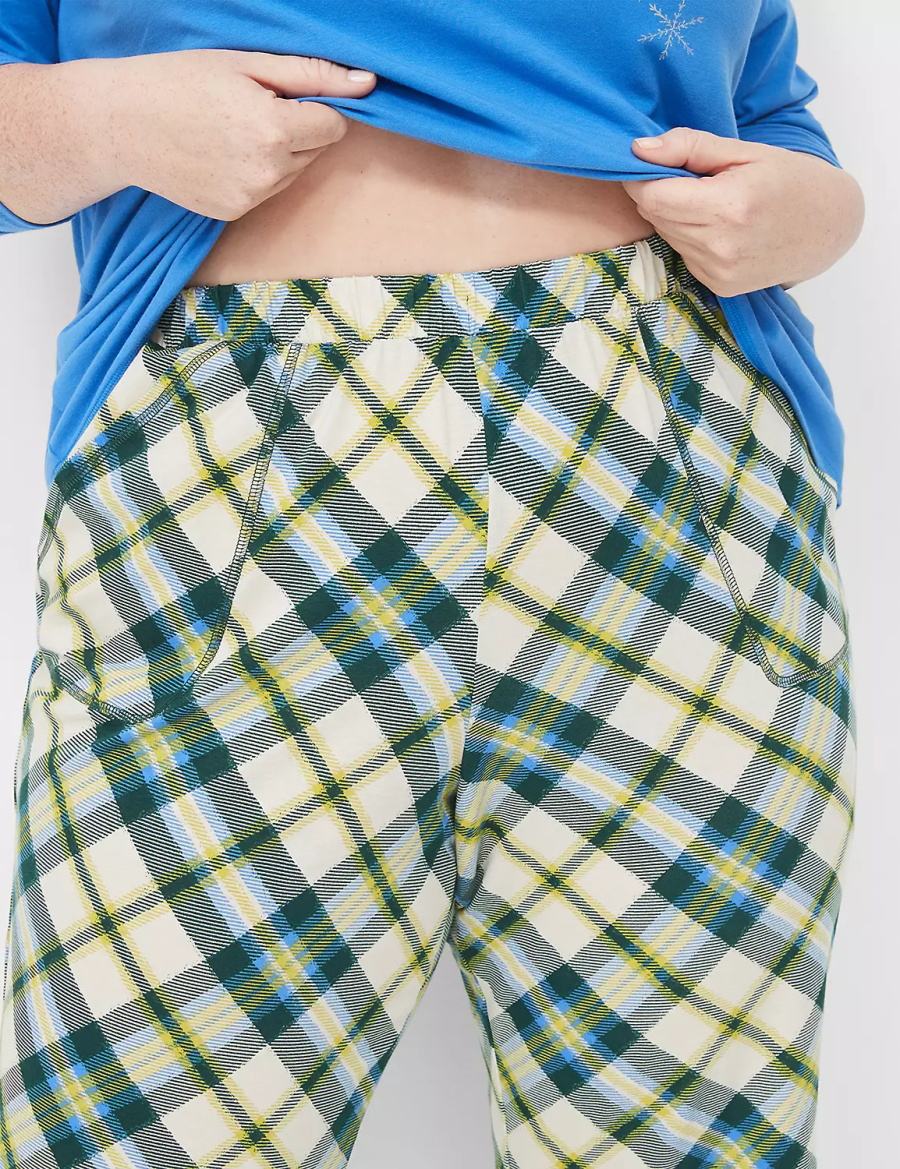 Lane Bryant Comfy Cotton Shirt & Pant PJ Set Pyjama Dames Blauw Gekleurd | IYR928OP