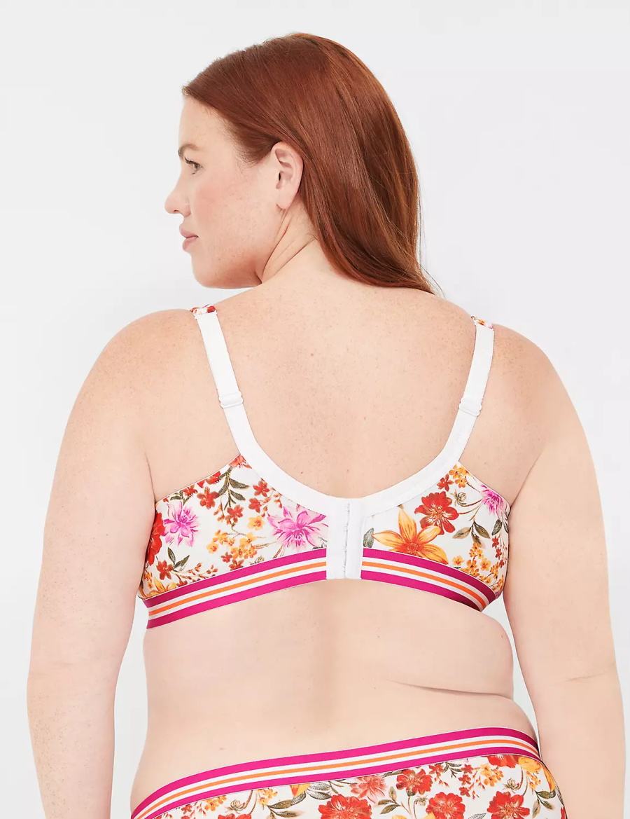 Lane Bryant Cotton Boost Plunge Bralettes Dames Wit | NYJ8770XH